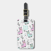 Fun Llama Kinder Reizen Bagagelabel (Voorkant verticaal)