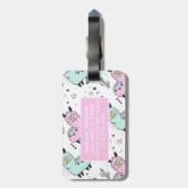 Fun Llama Kinder Reizen Bagagelabel (Achterkant verticaal)