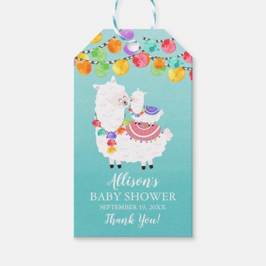 Fun Llama Mama Baby shower Favor Gift Label Cadeaulabel (Voorkant)