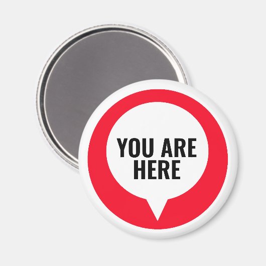 Fun Locatie U bent hier Design Magneet (Voorkant / Achterkant)