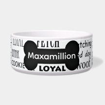 Fun Loing Black and White Dog Bone Theme