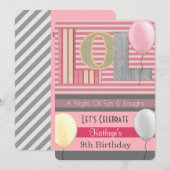 Fun "LOL" Girl Slumber Party Birthday Kaart (Voorkant / Achterkant)