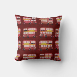 Fun London Double Decker Bus Cartoon Pattern Kussen