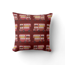 Fun London Double Decker Bus Cartoon Pattern