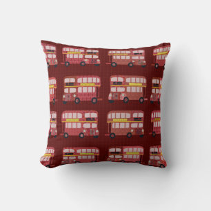 Fun London Double Decker Bus Cartoon Pattern Kussen