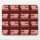Fun London Double Decker Bus Cartoon Pattern Muismat (Voorkant)