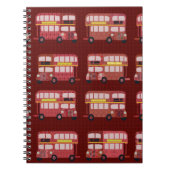 Fun London Double Decker Bus Cartoon Pattern Notitieboek (Voorkant)