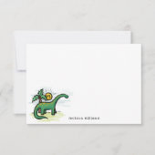 Fun Long Neck Dinosaur Kinder Personalized Note Ka Bedankkaart (Voorkant)