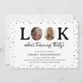 Fun Look's Who's 30' 2 x photo 30th Birthday Kaart (Voorkant)