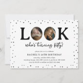 Fun Look's Who's 50' 2 x photo 50th Birthday Kaart (Voorkant)