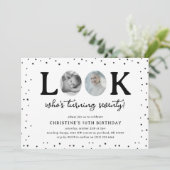 Fun Look's Who's 70' 2 x photo 70th Birthday Kaart (Staand voorkant)