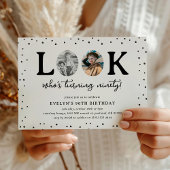 Fun Look's Who's 90' 2 x photo 90th Birthday Kaart