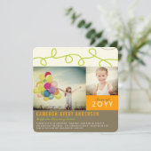 Fun Loop Scribbles Modern 2 Fotogradatie Partij Kaart (Staand voorkant)