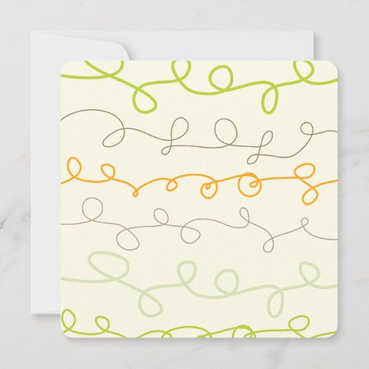 Fun Loop Scribbles Modern 2 Fotogradatie Partij Kaart (Achterkant)