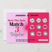 Fun Lotto Scratch Off Save the Date Notice Kaart (Voorkant)