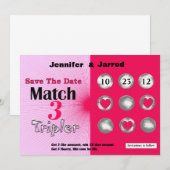 Fun Lotto Scratch Off Save the Date Notice Kaart (Voorkant / Achterkant)