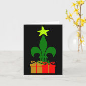 Fun Louisiana Christmas Tree Cajun New Orleans  Kaart (Gele Bloem)