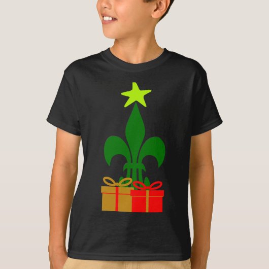 Fun Louisiana Christmas Tree Cajun New Orleans  T-shirt (Voorkant)