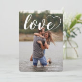 Fun Love Heart Foto Happy Valentijnsdag Feestdagenkaart (Staand voorkant)