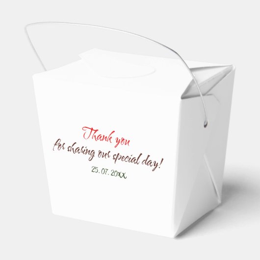 Fun Love is Sweet Wedding Bedankdoosjes (Achterkant)