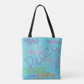 Fun Love & Peace Sign Persoonlijk Tote Bag (Achterkant)