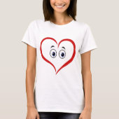Fun Love Red Heart Tshirt (Voorkant)