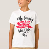 Fun Love Run Rood Zwart Konijntje Motivatie Typogr T-shirt (Voorkant)