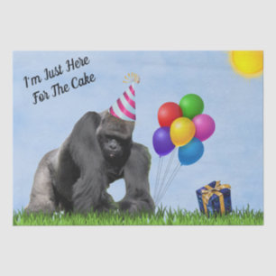 Fun Loving Birthday Gorilla - Tissue Paper Tissuepapier