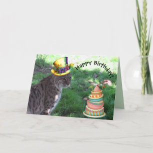 Fun Loving Bobcat - Verjaardag Kaart