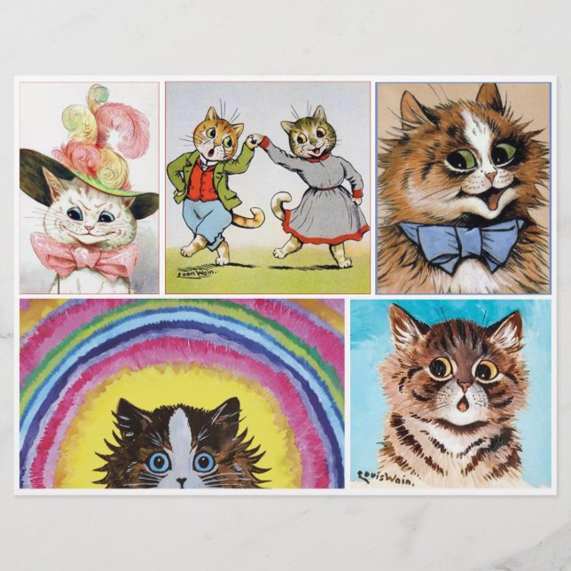 Fun Loving Cats beroemd gemaakt door Louis Wain (Voorkant)