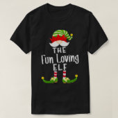 Fun Loving Elf Group Kerstmis Funny Pajama Partij T-shirt (Design voorkant)