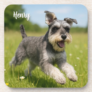 Fun-loving Gepersonaliseerde Schnauzer Onderzetter