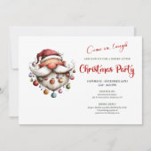 Fun-Loving Santa Claus Playful Holiday Party  Kaart (Voorkant)