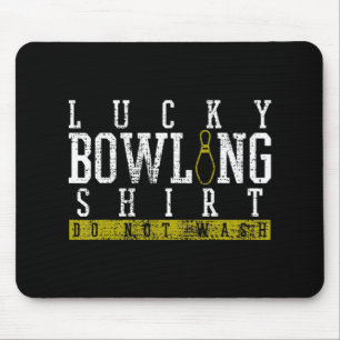 Fun Lucky Bowling Shirt Player Bowlers Pin Gift Muismat