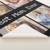 Fun Ma Foto Collage Best Mam Ever Black White Sherpa Deken (3/4)