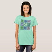 Fun Ma Quilt Squares Pink Ringer T-Shirt (Voorkant volledig)