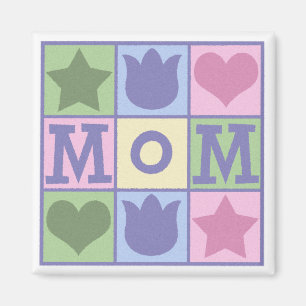 Fun Ma Quilt Squares Square Magnet