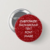 FUN! MAAK UW EIGEN RODE (Faux) GLITTER SPELD! Ronde Button 5,7 Cm (Voorkant /achterkant)