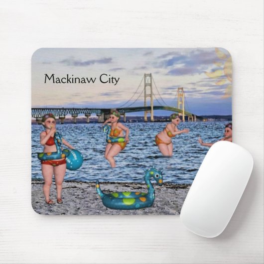 Fun Mackinaw City Bridge Mousepad Muismat (Met muis)
