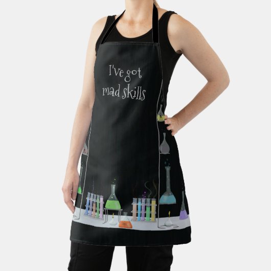 Fun Mad Scientist Lab Design Apron Schort (Insitu)