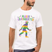 Fun Madi Mardi Gras Bigfoot Sasquatch Mardi Gras C T-shirt (Voorkant)