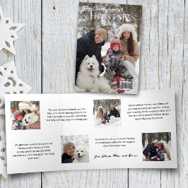 Fun Magazine Hoesje Stijlvolle kerstfoto Drieluik Kaart