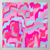Fun Magenta Abstract Poster (Voorkant)