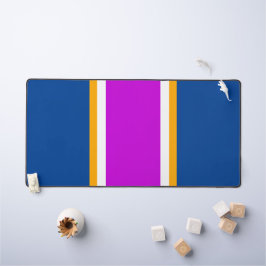 Fun Magenta Geel Wit Royal Blue Racing Stripes Bureaumat
