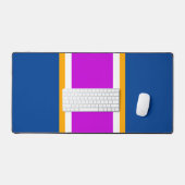 Fun Magenta Geel Wit Royal Blue Racing Stripes Bureaumat (Keyboard & Muis)