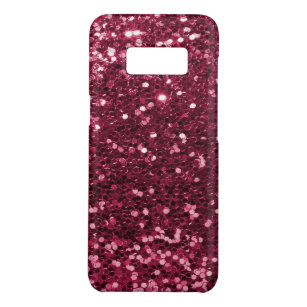 Fun Magenta Roze faux Glitter Sparkle Print Case-Mate Samsung Galaxy S8 Hoesje