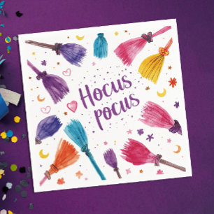 Fun Magic Color Broomstick Witch Waterverf Script Servet