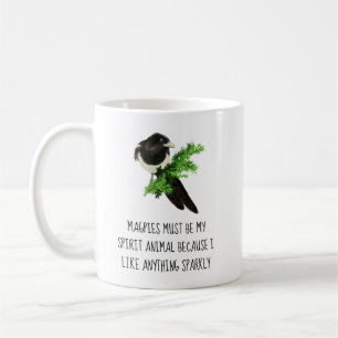 Fun Magpie Quote My Spirit Animal Sparkly Koffiemok