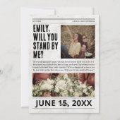 Fun Maid of Honor Proposal Card, Newspaper Feestdagenkaart (Achterkant)