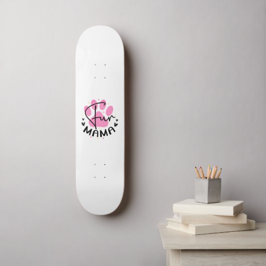 Fun Mama Cat Paw Print Persoonlijk Skateboard (Muurkunst)